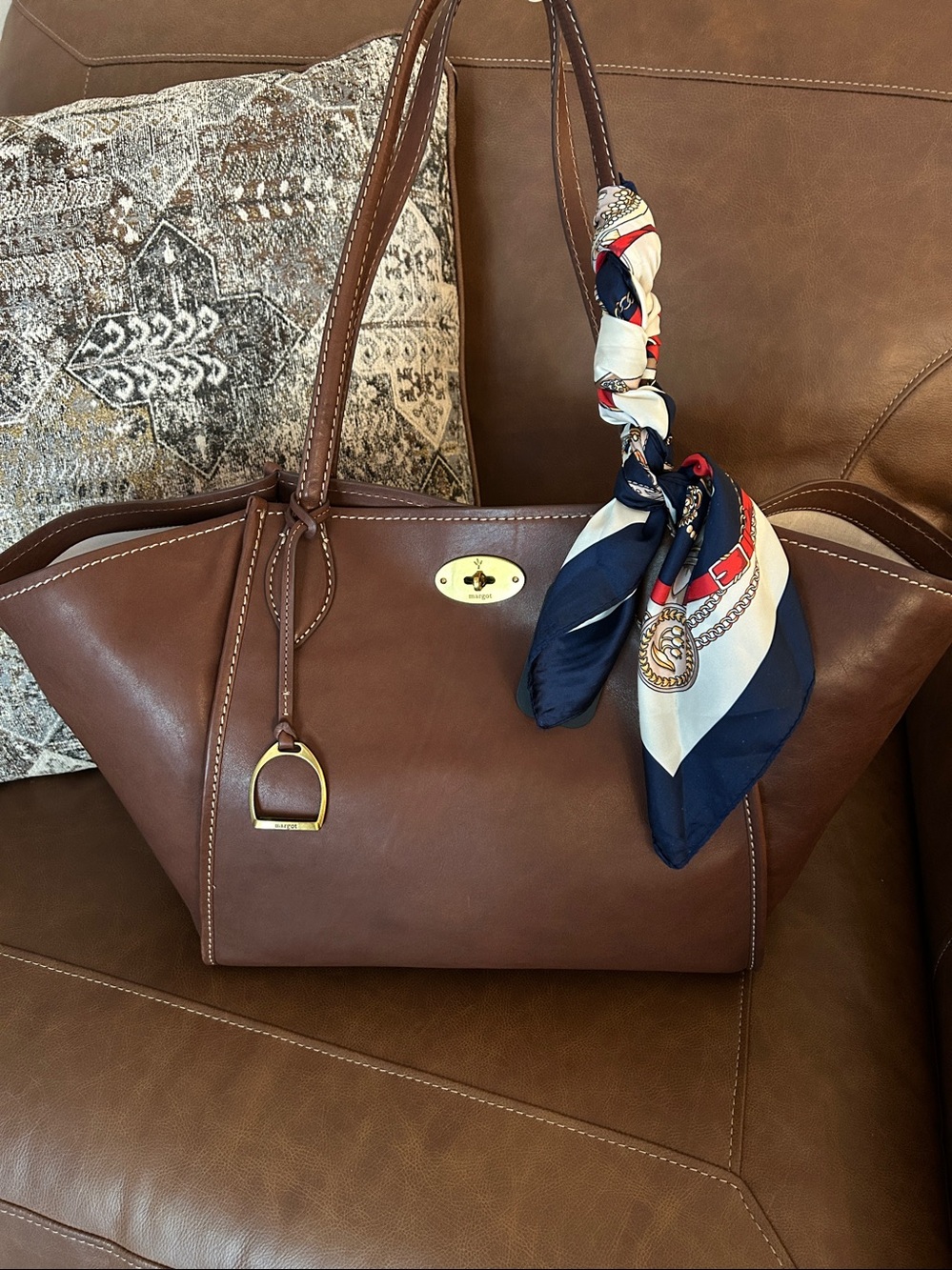 🆕 margot | Brown Leather Phoebe Tote